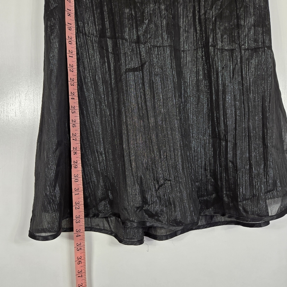 Essentials by ABS Women's Black Shift Cocktail Dress Short Sleeve Luster Size‎ 8 - Picture 9 of 10